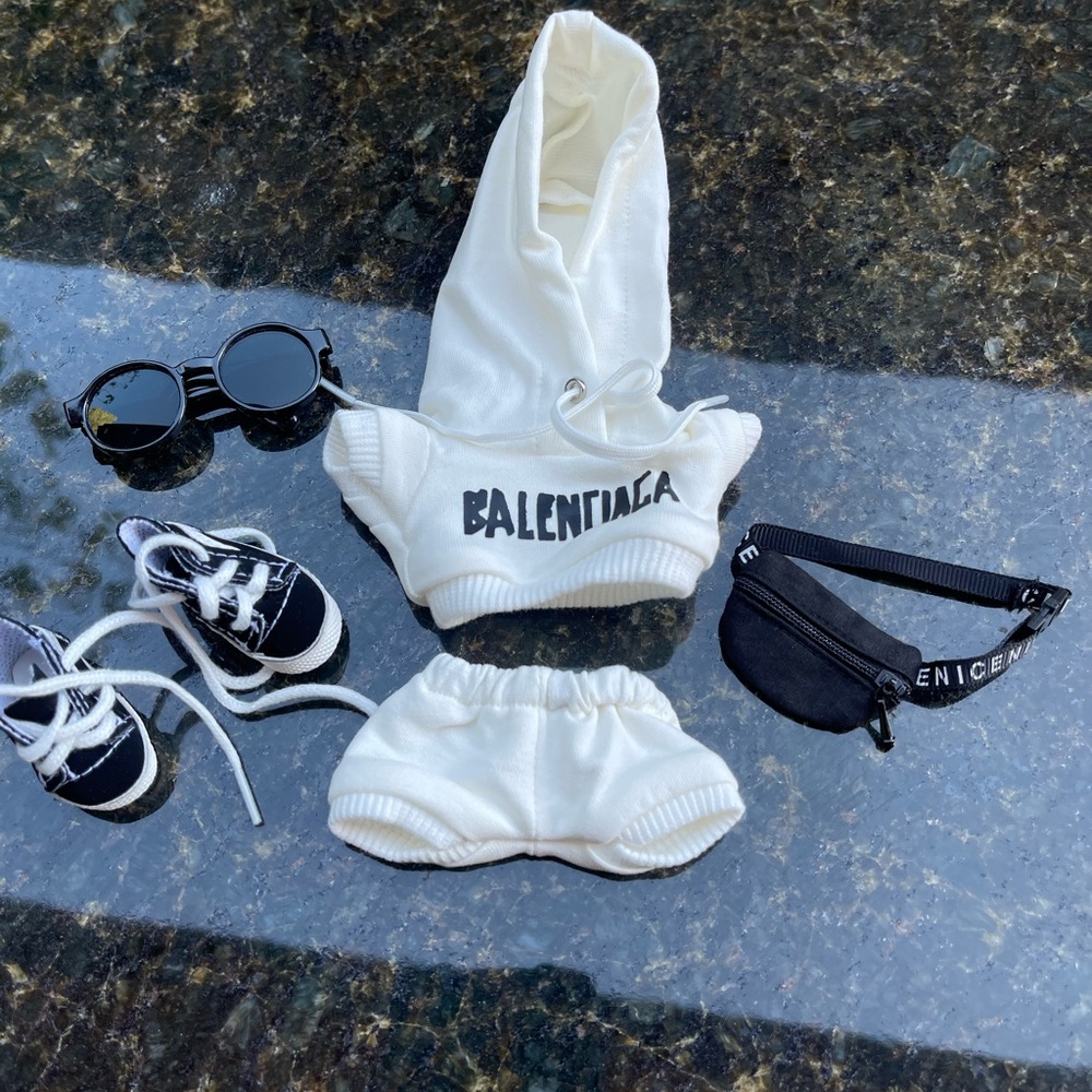 Labubu, White Hoodie Set